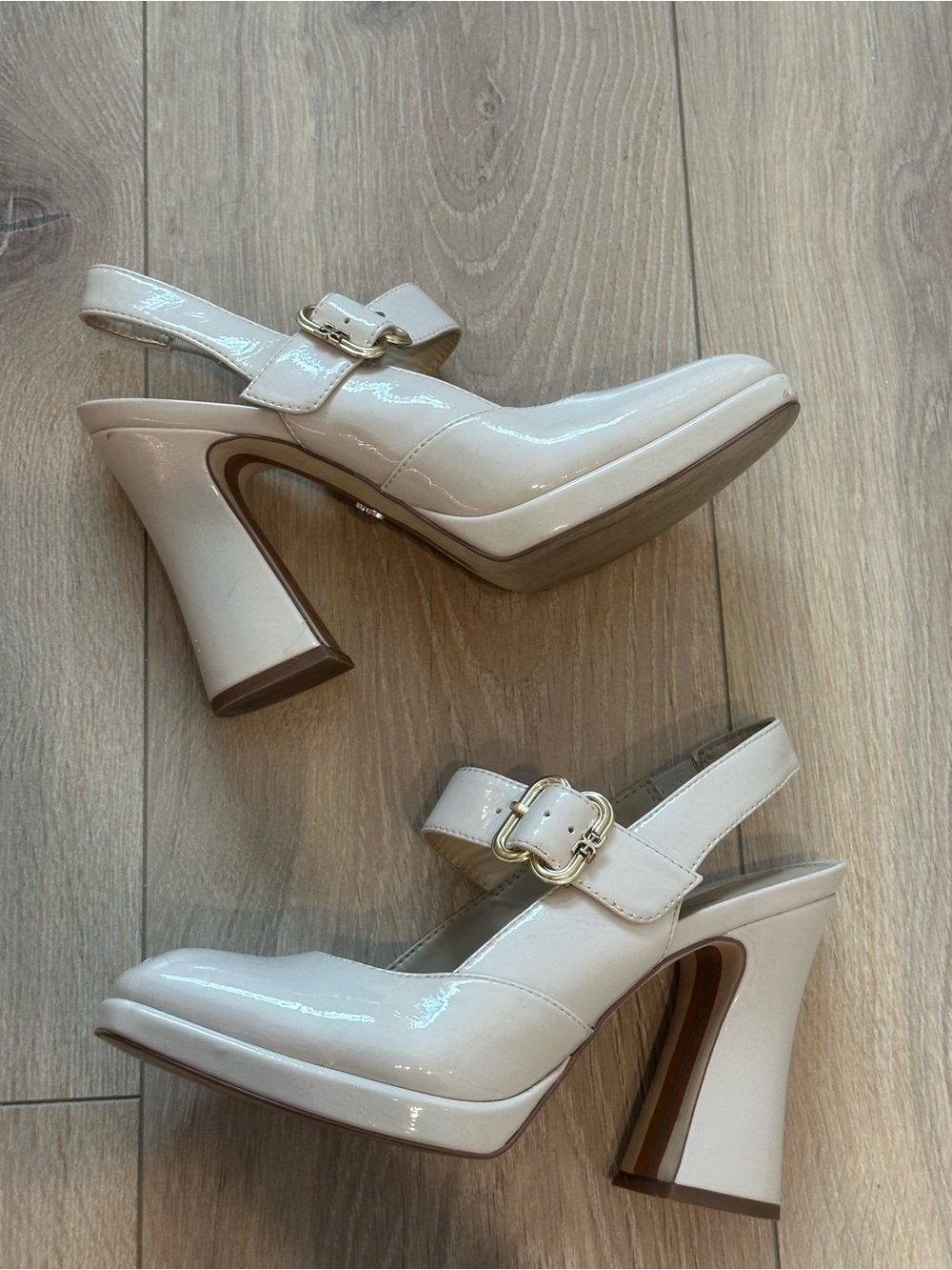 Sam Edelman Jildie Mary Jane Slingback Mary Jane Nude Patent Heels size 6